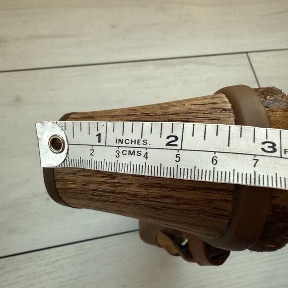 Dansko Dominique T-Strap Leather Heels Womens 39 Brown Strappy Sandals Wood Heel - Picture 10 of 10